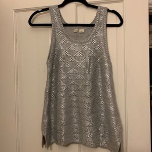 MOTH metallic sleeveless sweater tank Anthro